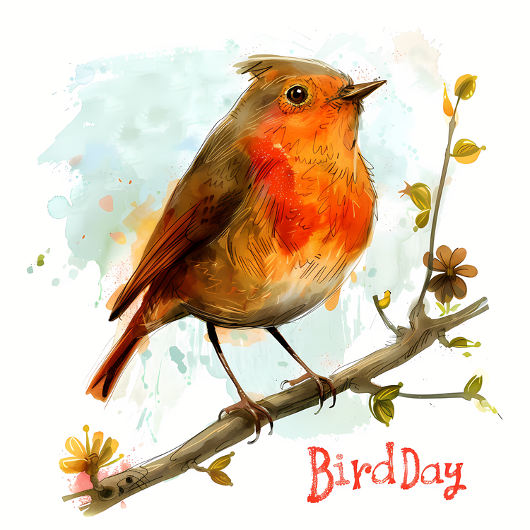 Bird Day,Watercolor,Bird