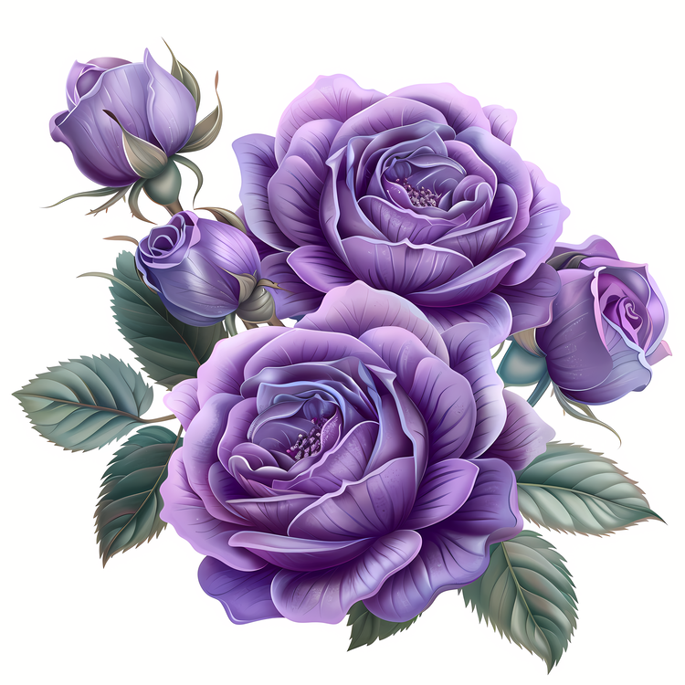 Roses Garden,Vector Illustration,Painting Style