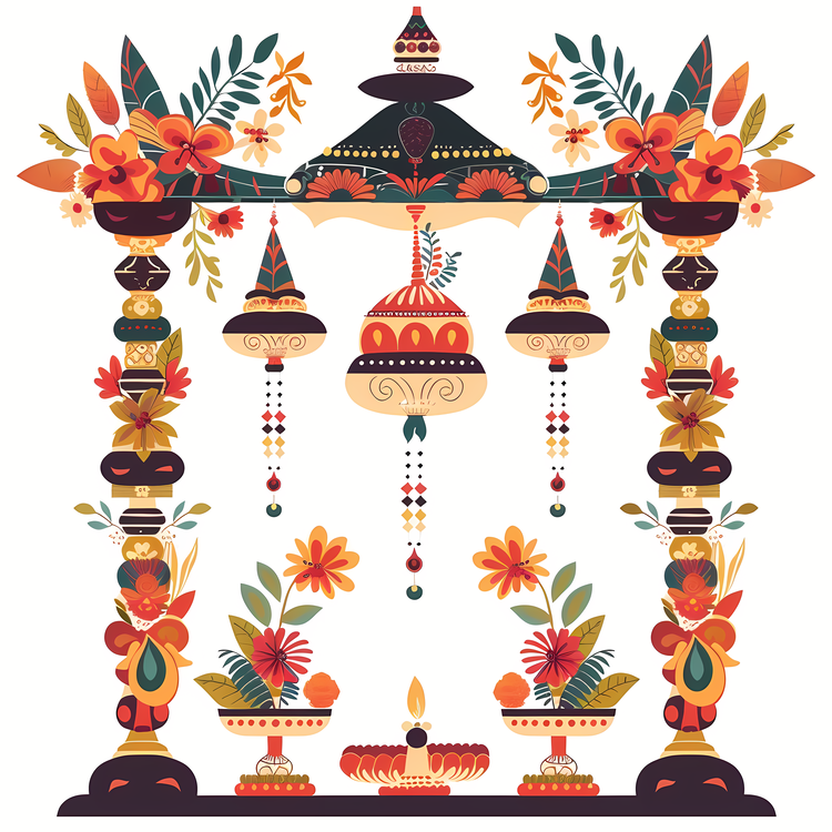 Hindu Wedding,Decorations,Temple