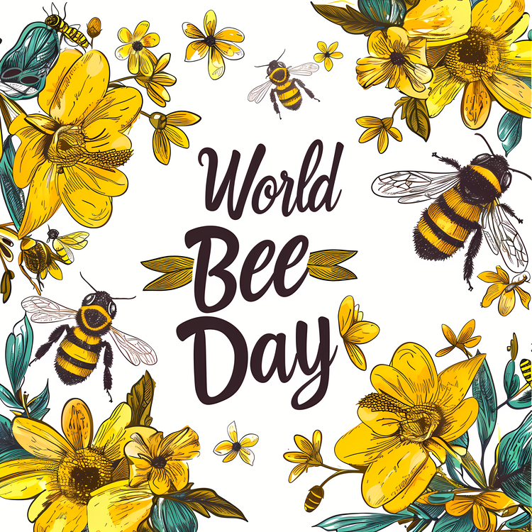 World Bee Day,Bees,Yellow Flowers