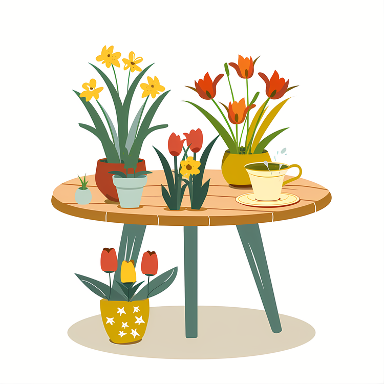 Garden Table,Gardening,Flowers