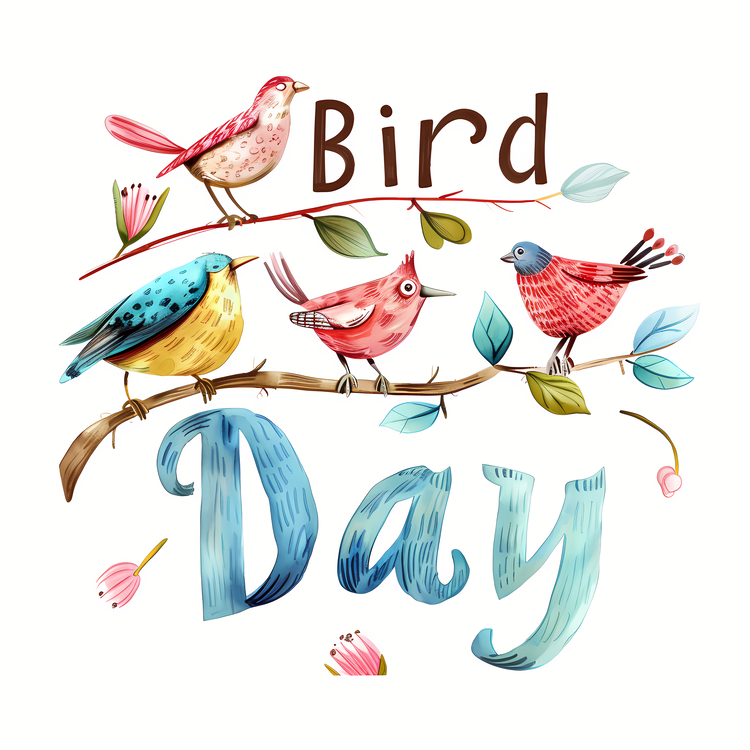 Bird Day,Birds,Watercolor