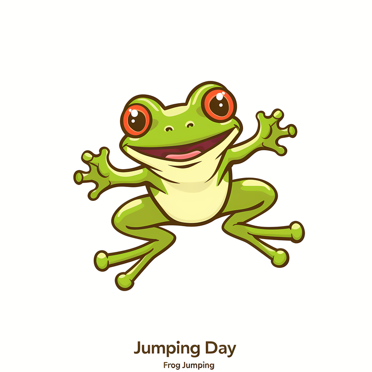 Frog Jumping,Jumping Day,Green Frog
