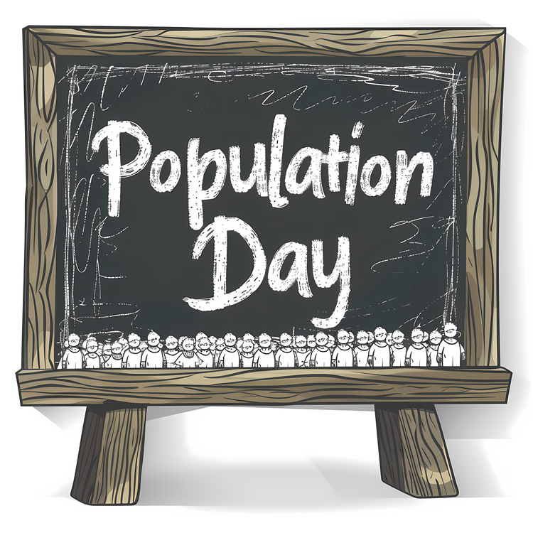 World Population Day,People,Chalkboard