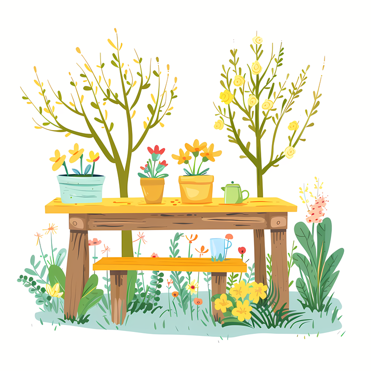 Garden Table,Garden,Flowers