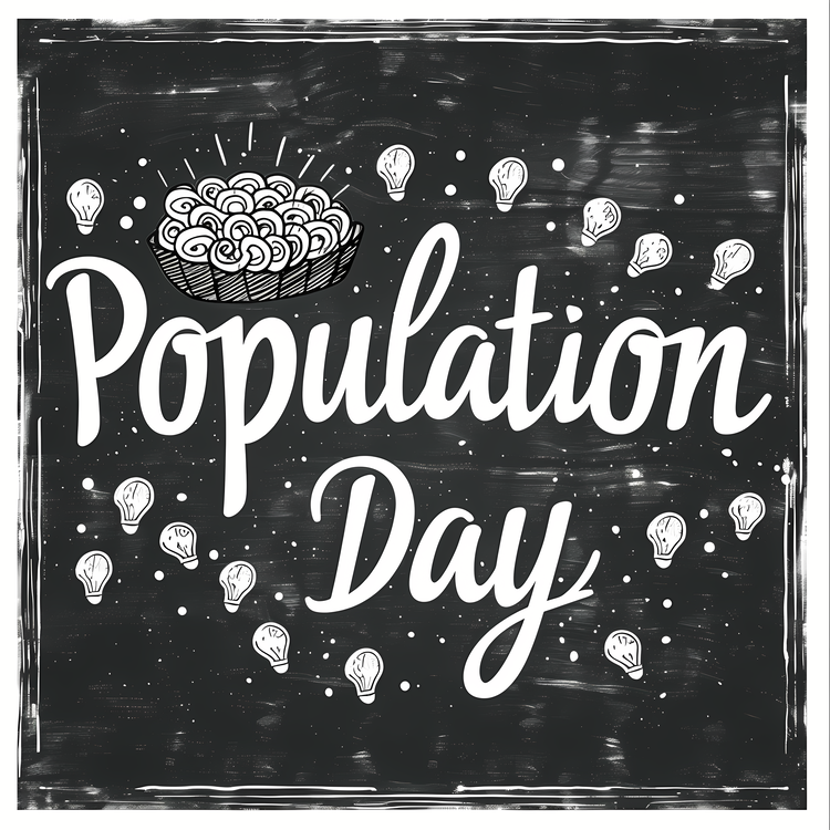 World Population Day,Population Day,Chalkboard