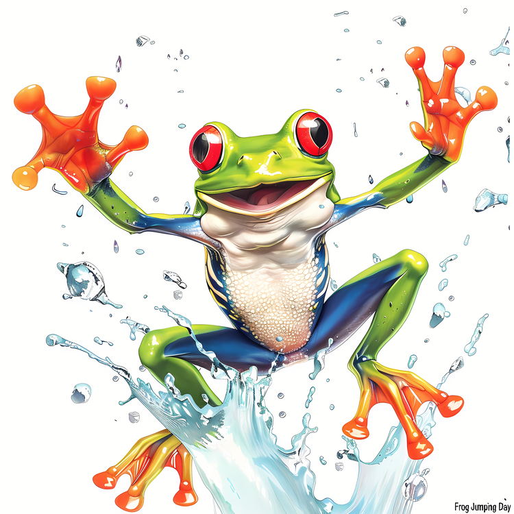 Frog Jumping,Frog,Water