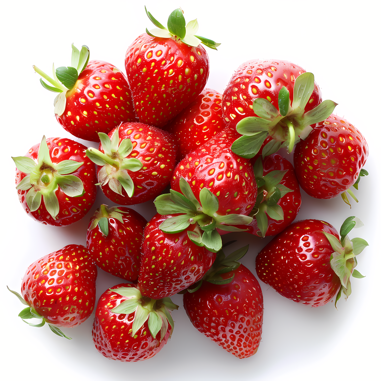 Strawberries,Ripe Red Strawberries,Fruits