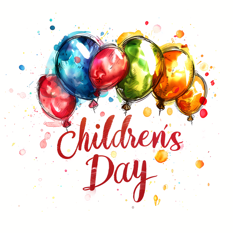 Childrens Day,Children,Watercolor