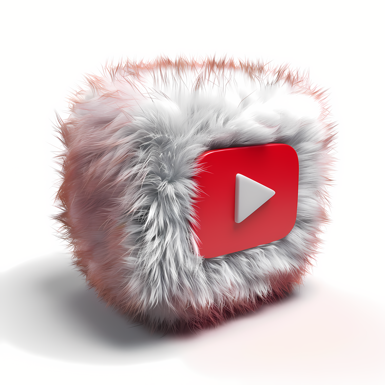 3d Fuzzy Logo,Fuzzy Fur,Red Button
