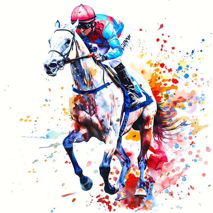 Kentucky Derby,Watercolor,Horse