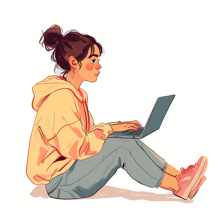 Frustrated,Woman,Laptop