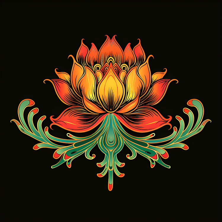 Fine Art Design,Lotus,Orange