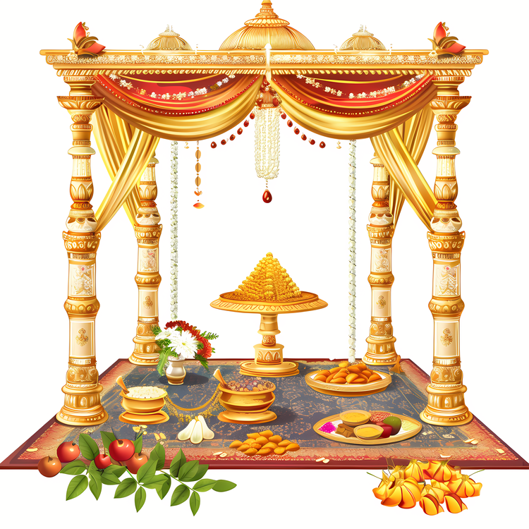 Hindu Wedding,Decorations,Marriage Altar