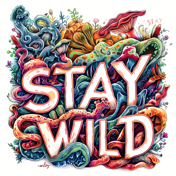 Stay Wild,Digital Art,Colorful