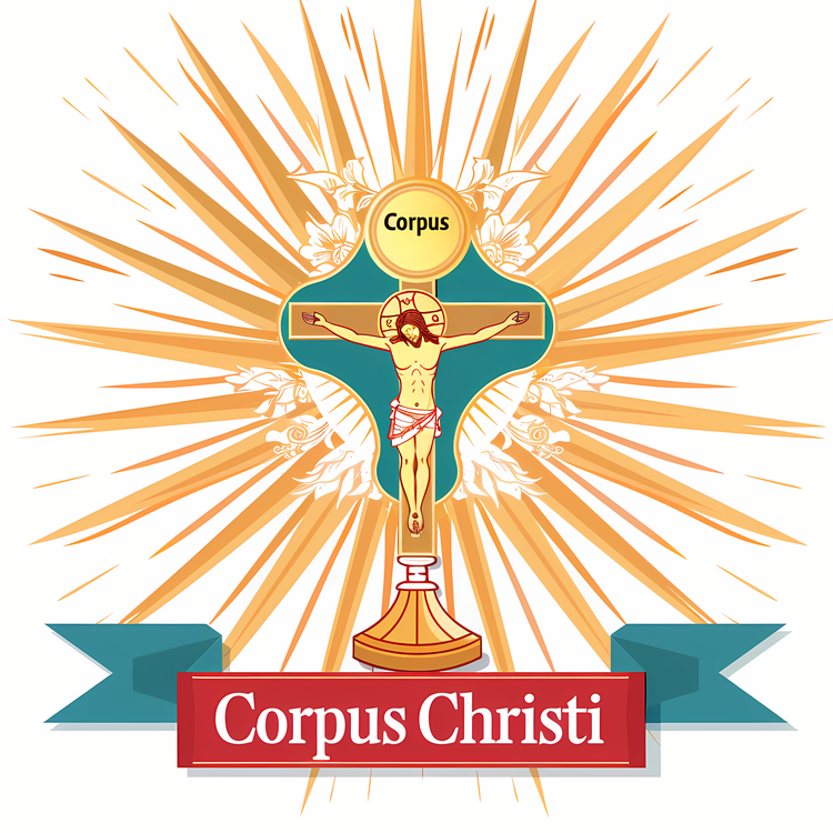 Corpus Christi,Cross,Cross With A Crown Of Laurels
