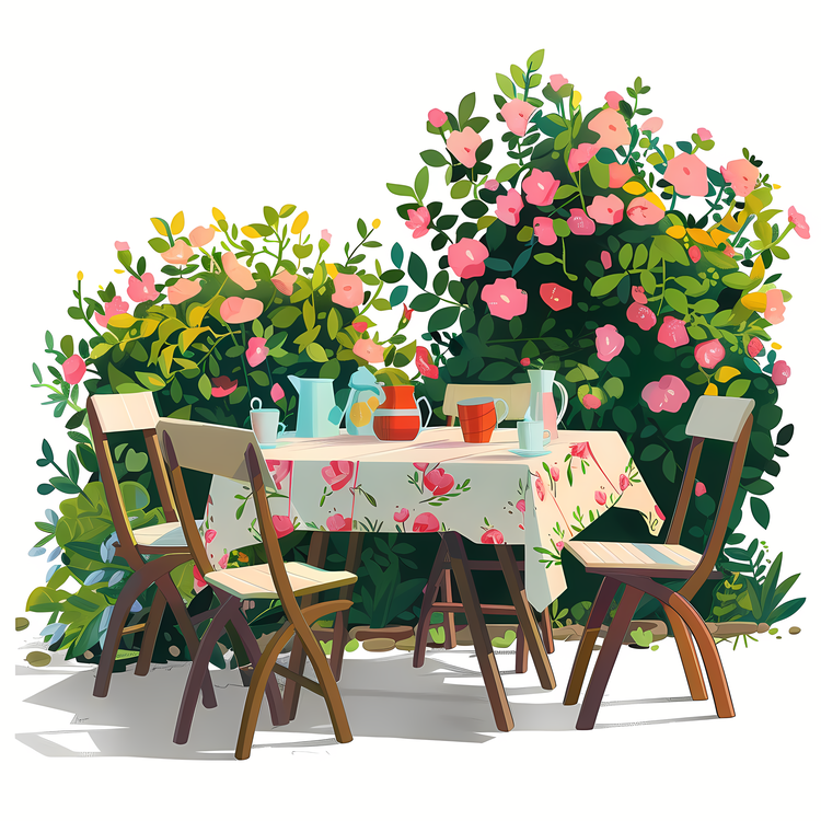 Garden Table,Flowers,Garden