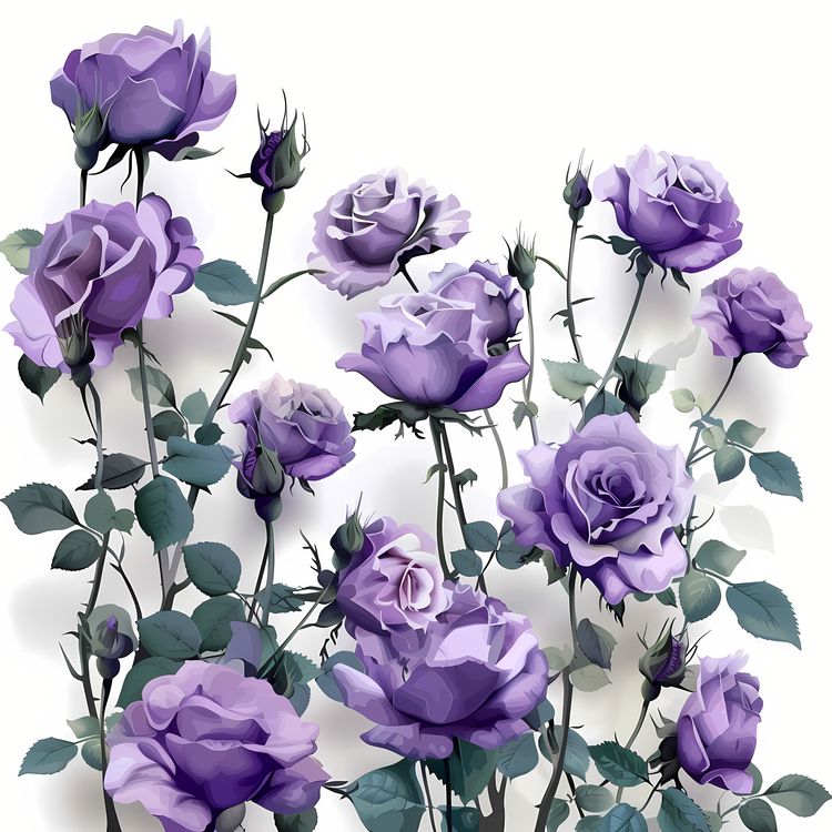 Roses Garden,Purple,Roses