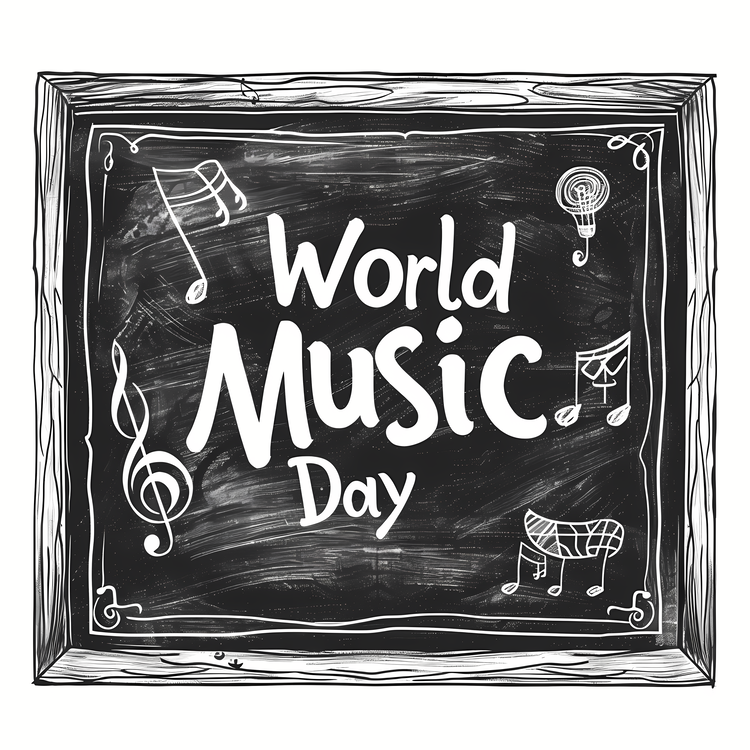World Music Day,Music Day,Chalkboard Art