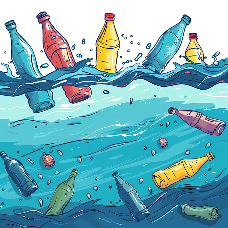 Ocean Plastics Pollution,Plastic Bottles,Water