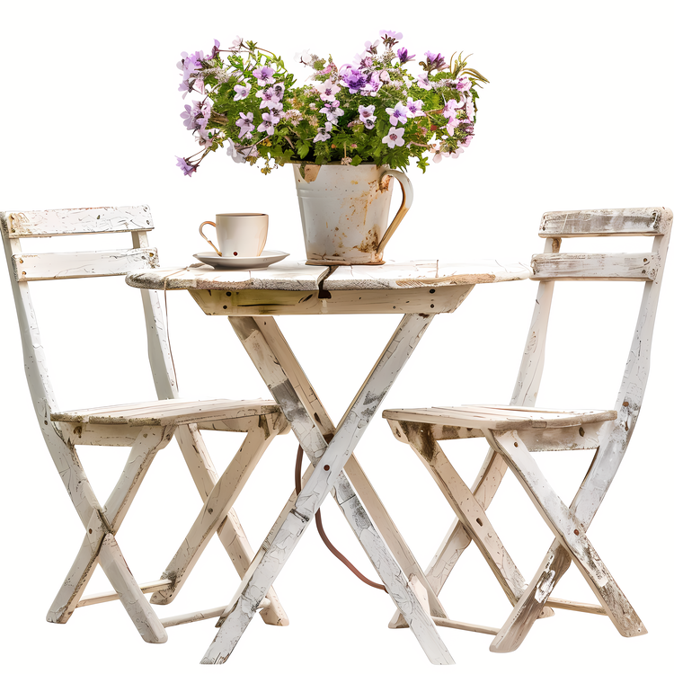 Garden Table,White,Outdoor Table And Chairs
