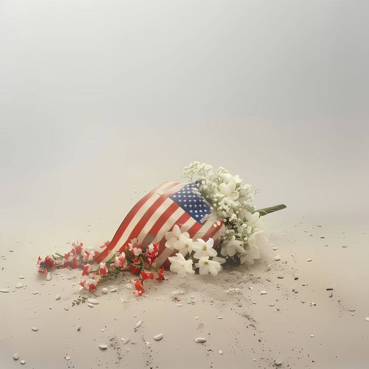 Memorial Day,American Flag,Flowers