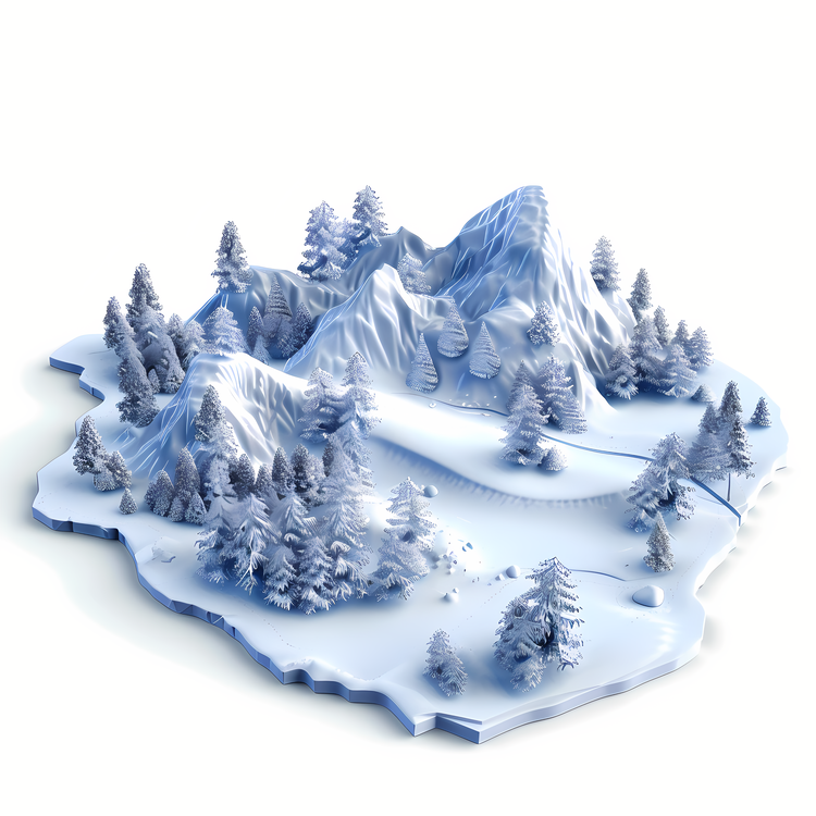 Snow Land,Mountainous Terrain,Frosty Terrain