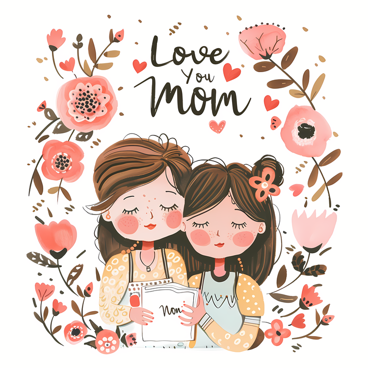 Letter For Mom,Love Mom,Mother Daughter Hug