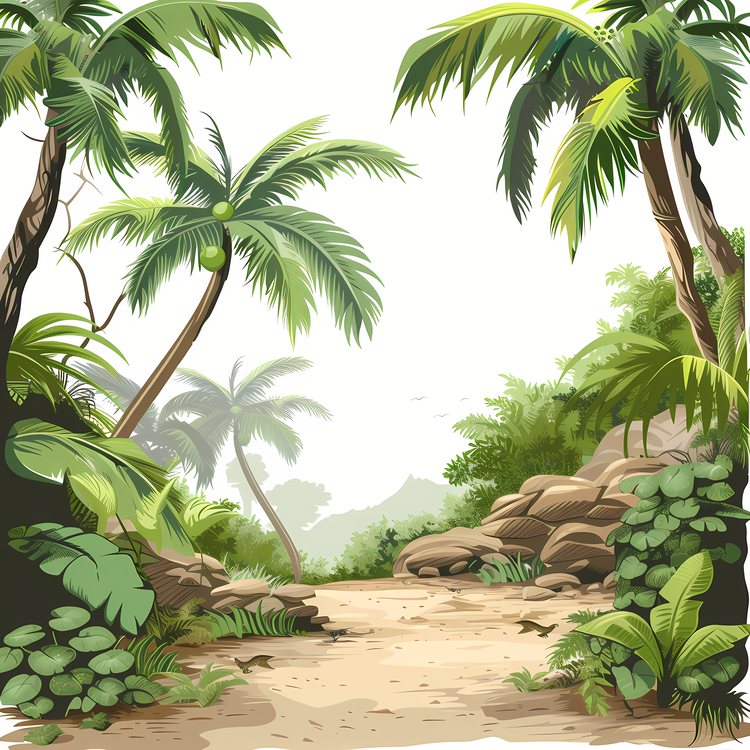 Jungle Background,Tropical,Island