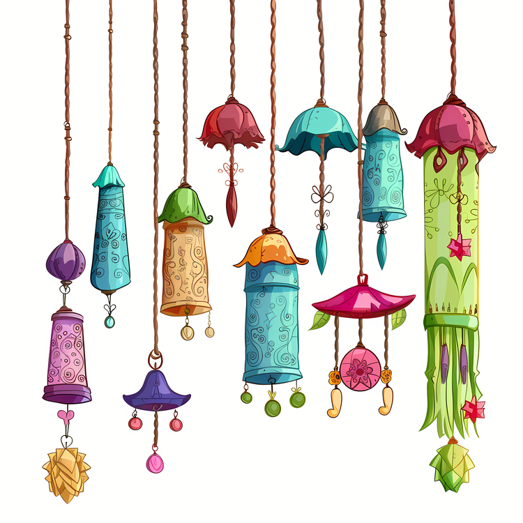 Wind Chimes,Hanging Lamps,Colorful
