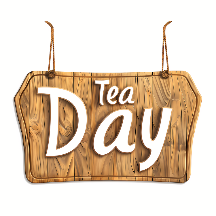 International Tea Day,Wooden Sign,Teaworthy