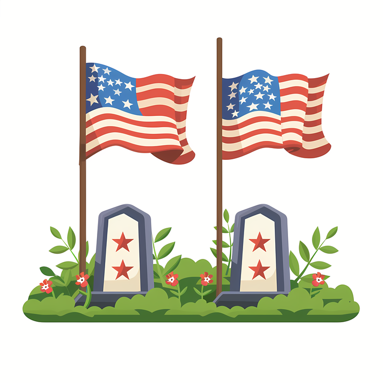 Memorial Day,Flag,Graveyard