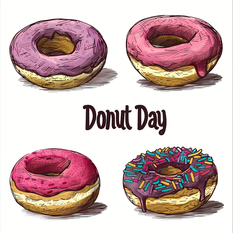National Donut Day,Doughnuts,Colorful