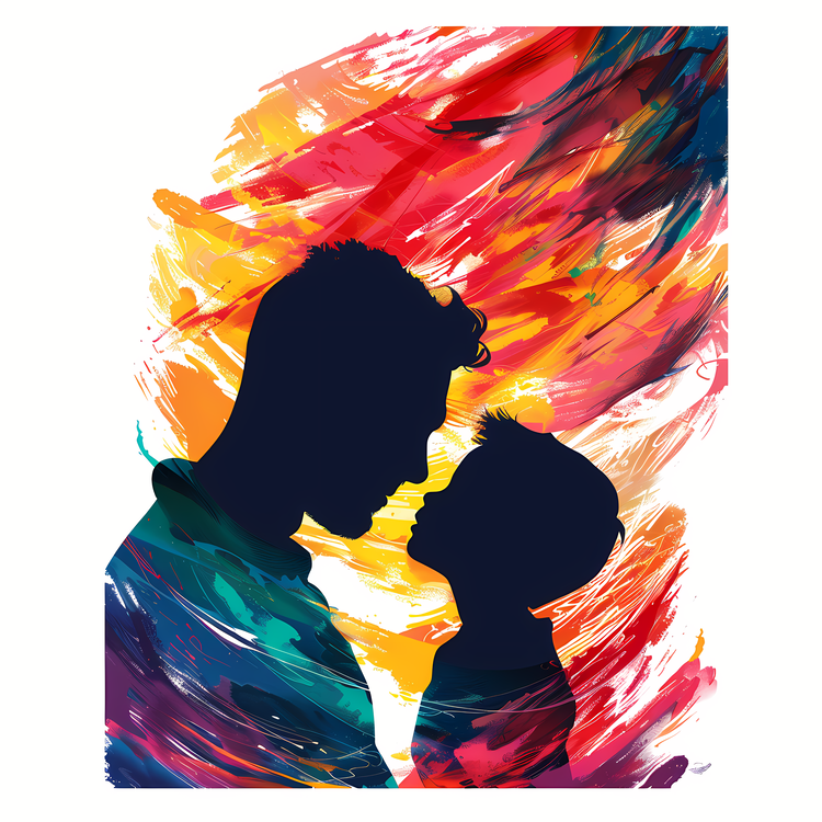 Fathers Day,Father And Son Silhouette,Human