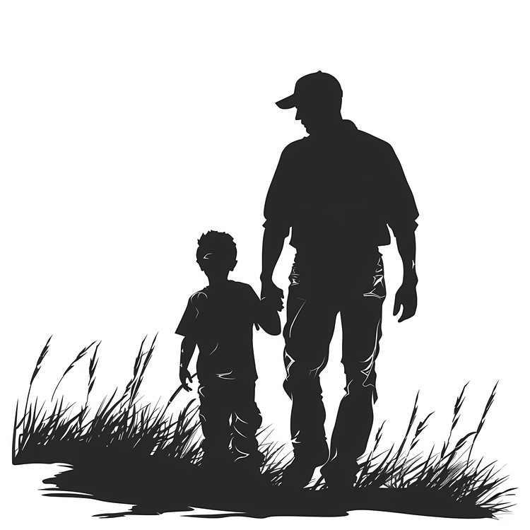 Fathers Day,Father And Son Silhouette,Father And Son