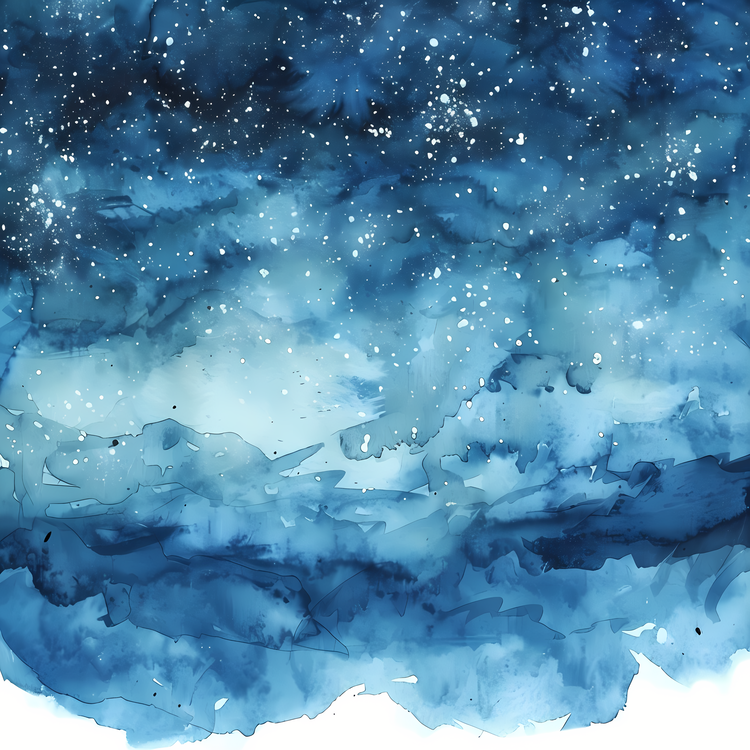 Night Sky,Watercolor,Stars