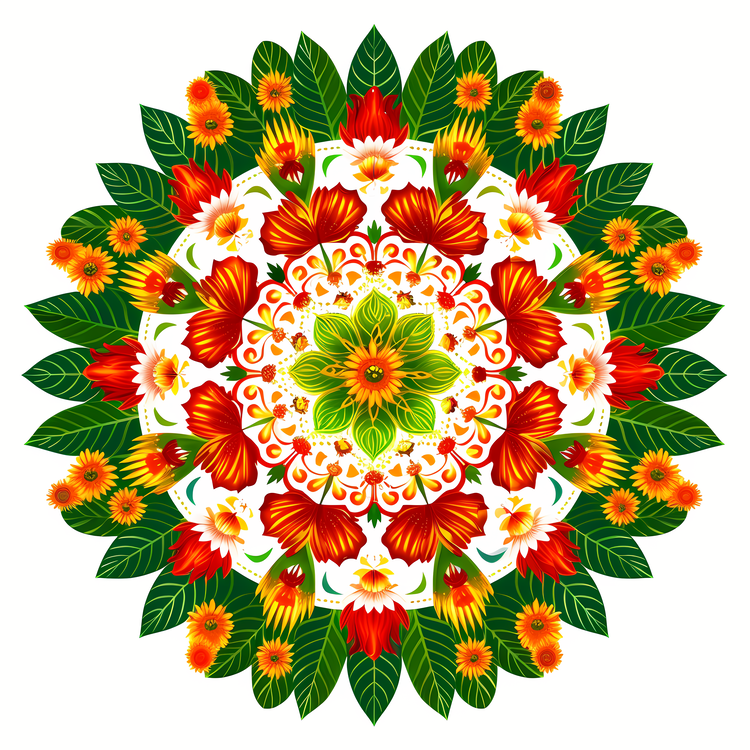 Onam Athapookalam,Floral,Colorful