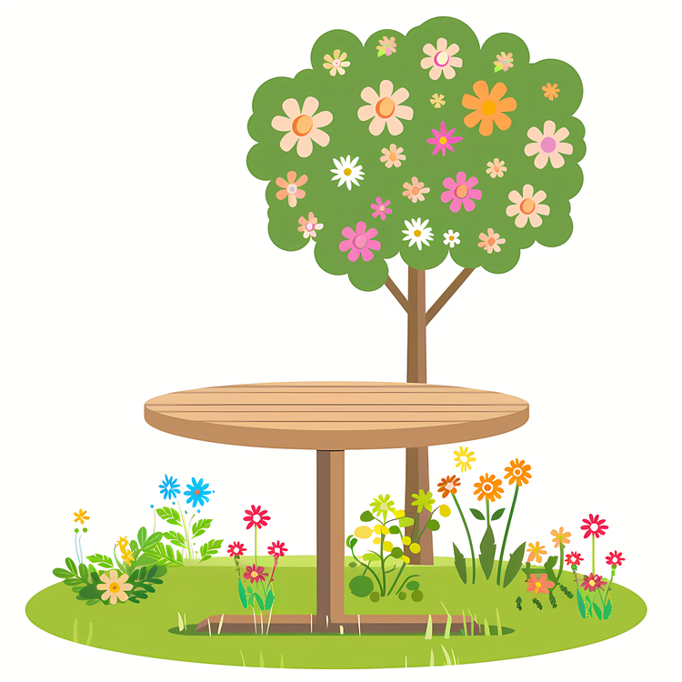 Garden Table,Table,Flowers