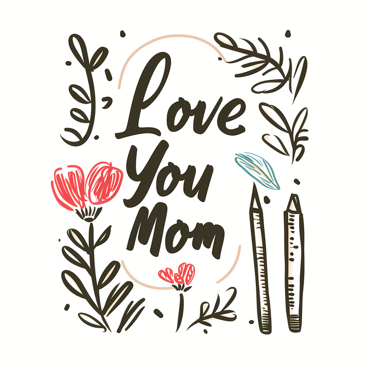 Letter For Mom,Love Mom,Hand Lettering
