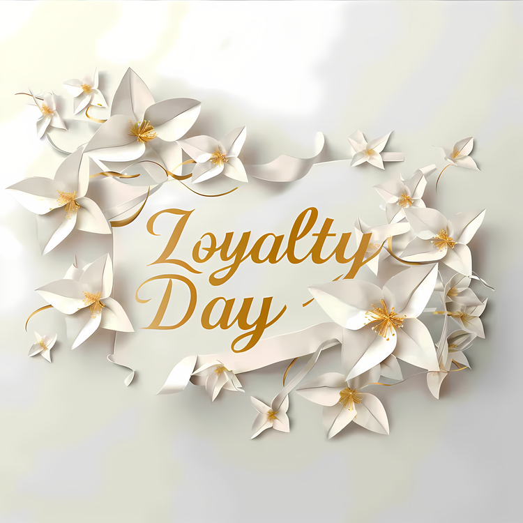Loyalty Day,White Flowers,Paper Flower
