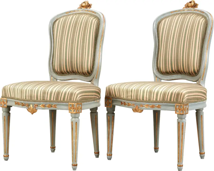 Elegant Striped Chairs for Living Room