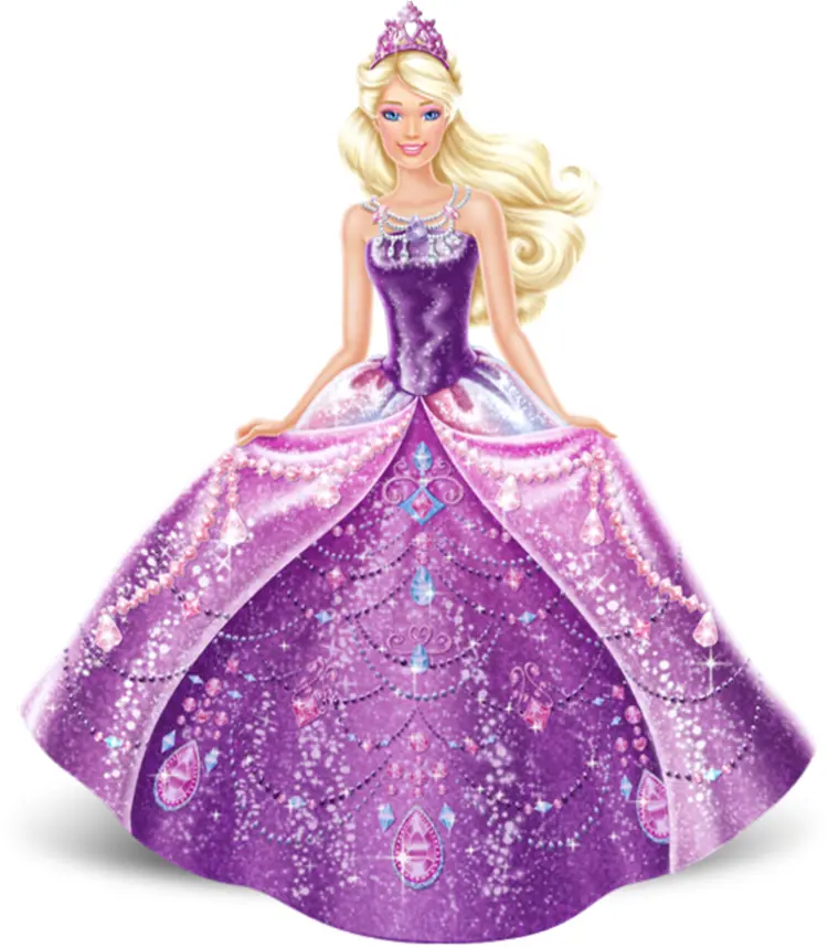 Purple Princess in Sparkling Dress