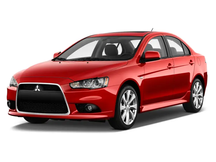 Red Mitsubishi Sedan Car