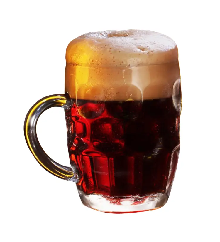 Foamy Dark Beer in Mug