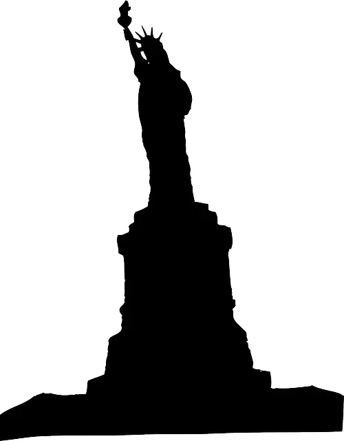 Silhouette of the Statue of Liberty