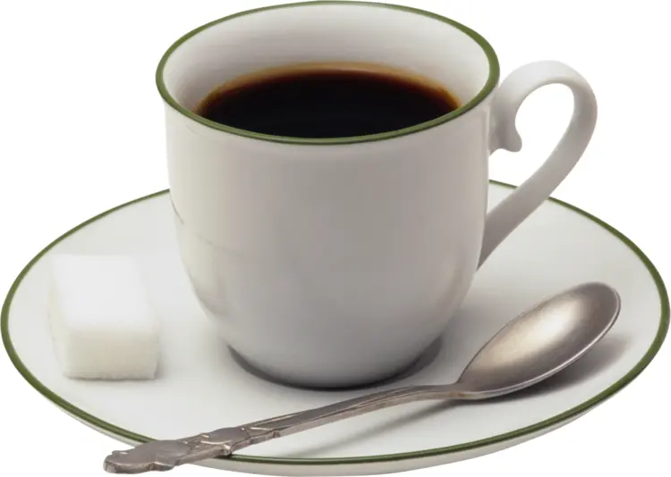 White Coffee Cup with Saucer and Spoon
