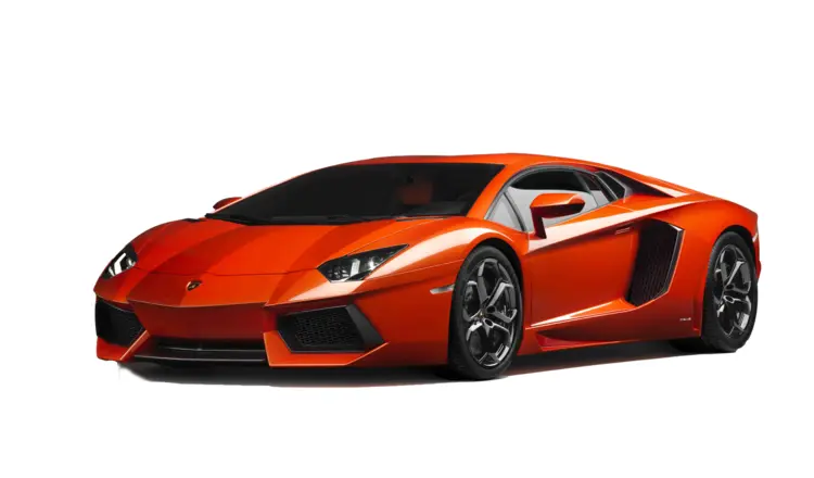 Orange Sports Car Side View