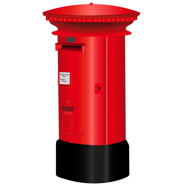 Red Mailbox for Postal Service