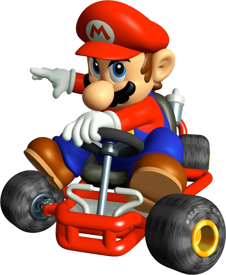 Mario Pointing in Kart