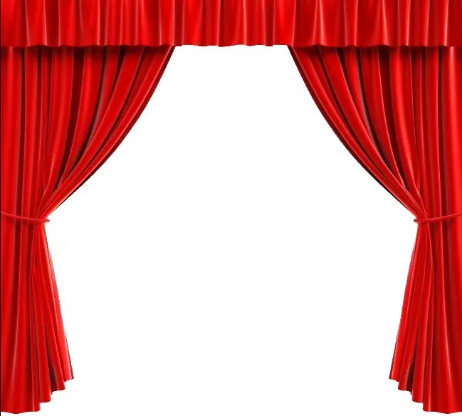 Red Theater Curtain for Stage Performance